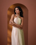 Green Amber Silk Dress