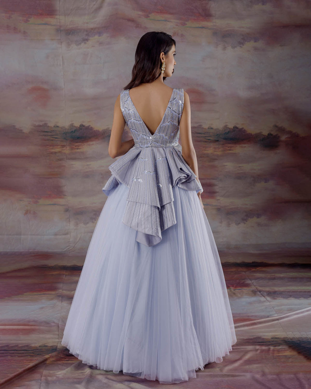 Cloud & Rain Peplum Skirt Set