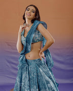 Blue Lotus Lehenga