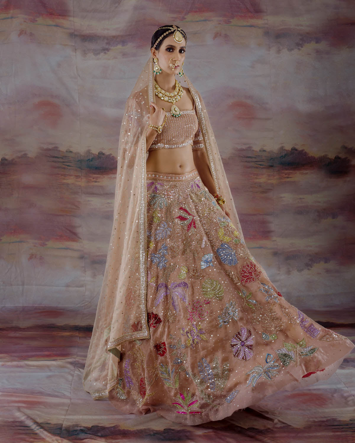 Valley Of Flowers Lehenga