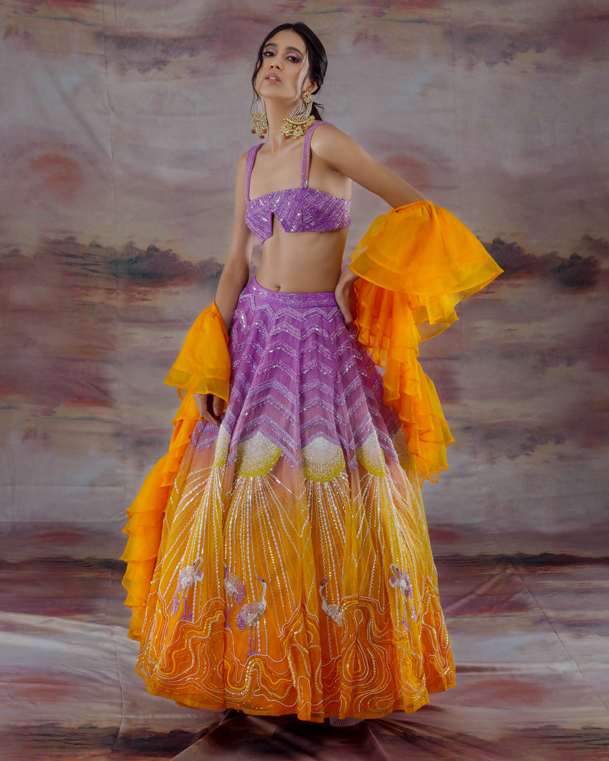 Sunset Lehenga