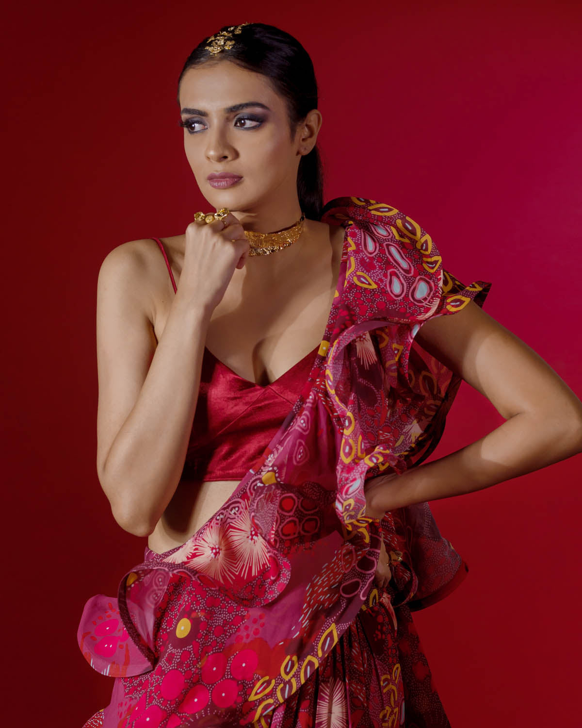 Jelly Fish Drape Saree