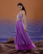 Blossomy Lilac Lehenga