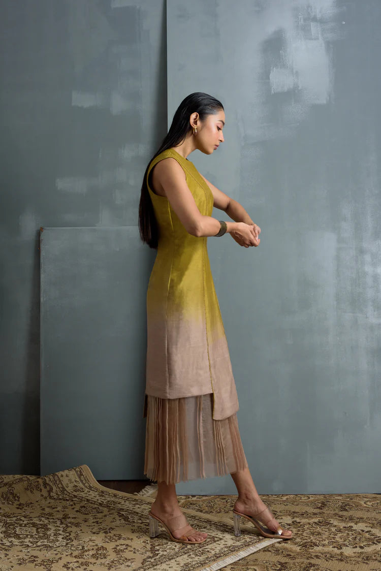 Olive Nova Silk Dress