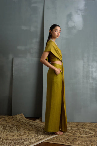 Silk Collared Cape Set