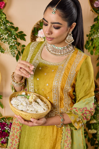 Green Kadamba Suit Set