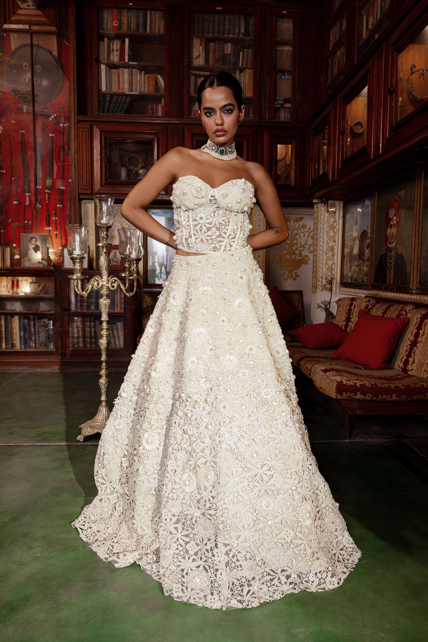 Moti Leher Lehenga Main image