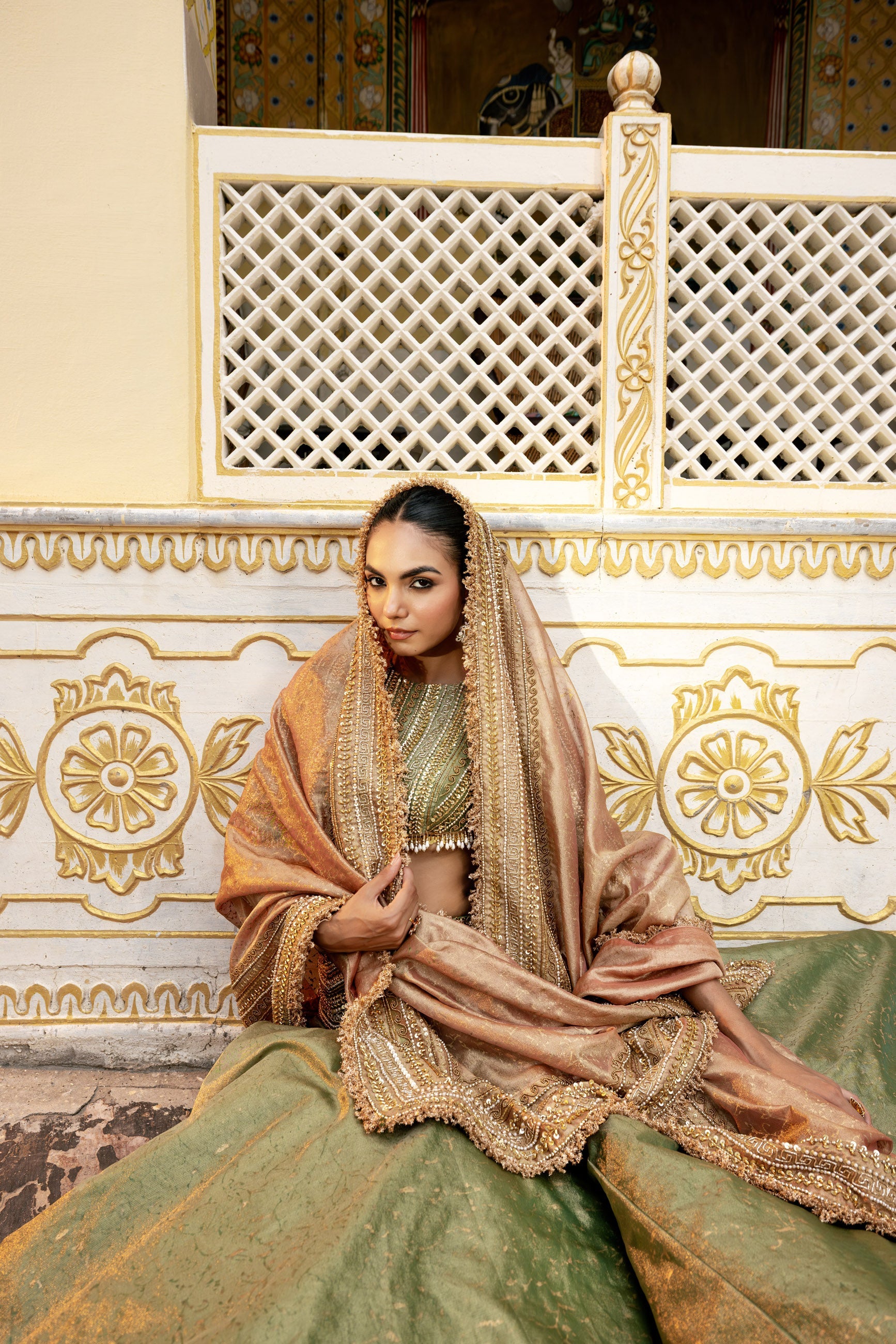 Laaya Blockprint Lehenga Secondary image