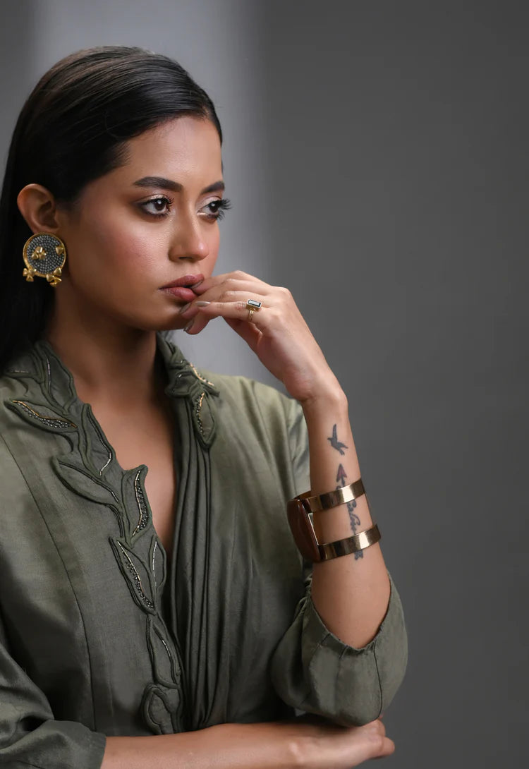 Verdara Draped Silk Co-ord Set