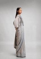Nebula Corded Jacket Saree Set