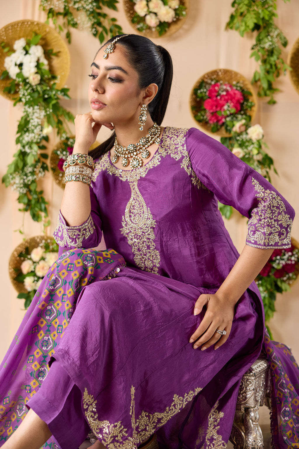 Purple Katsuri Suit Set