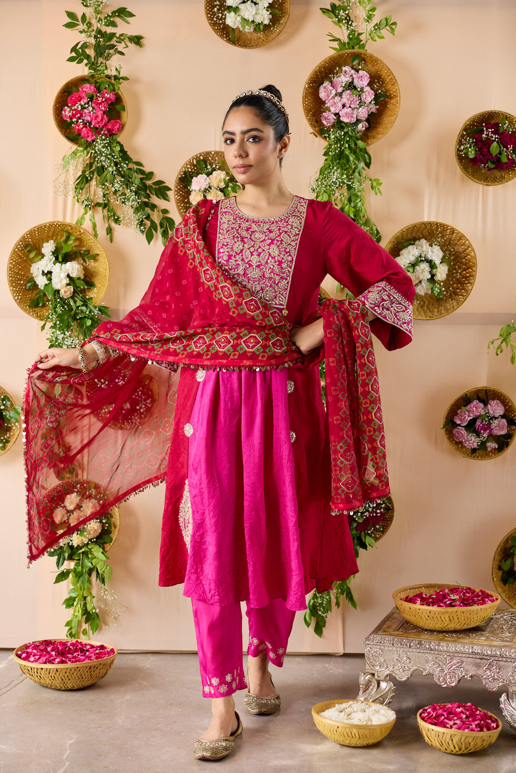 Tasveer Color Block Kurta Set