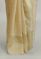 Marigold Tussar Silk Saree