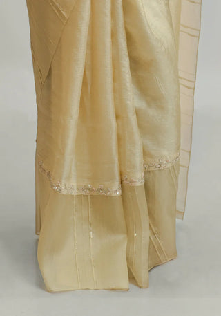 Tussar Silk And Organza Saree Set