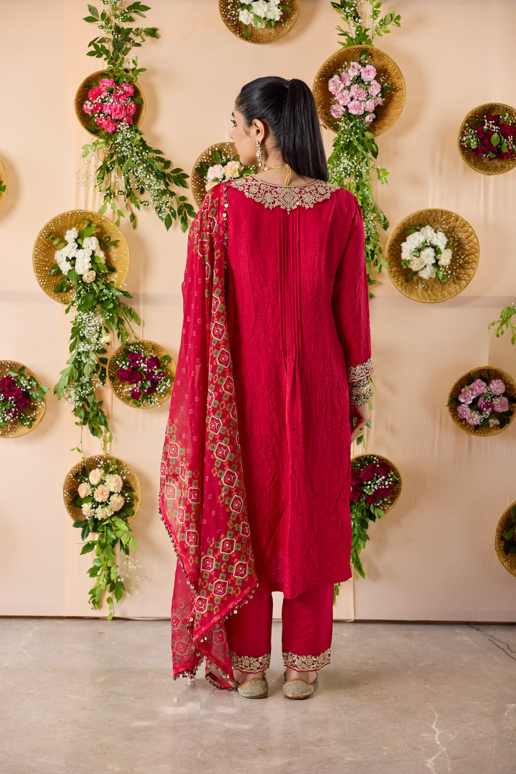 Hariyali Pintuck Set