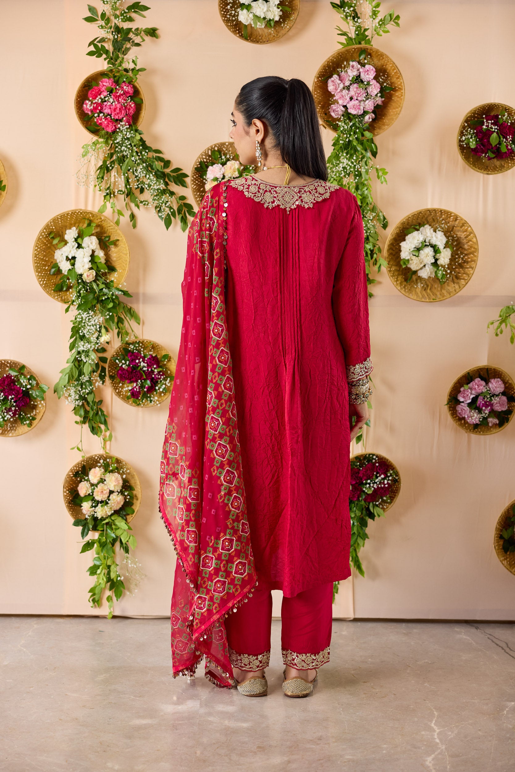 Hariyali Pintuck Set