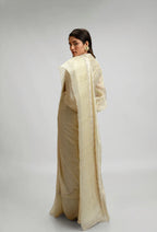 Marigold Tussar Silk Saree