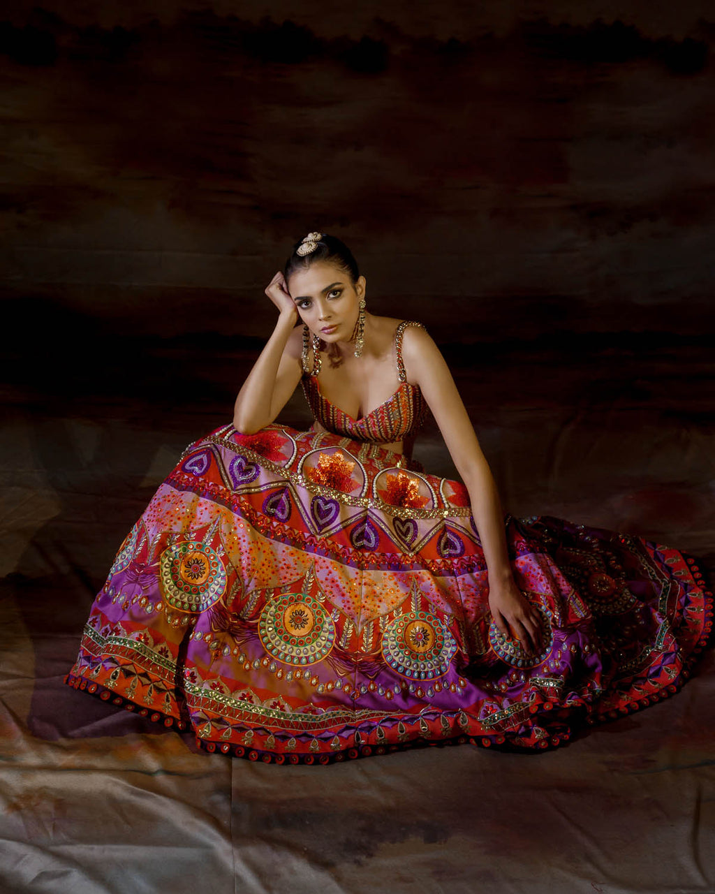 Amaria Fire Lehenga