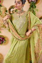 Hariyali Pintuck Set