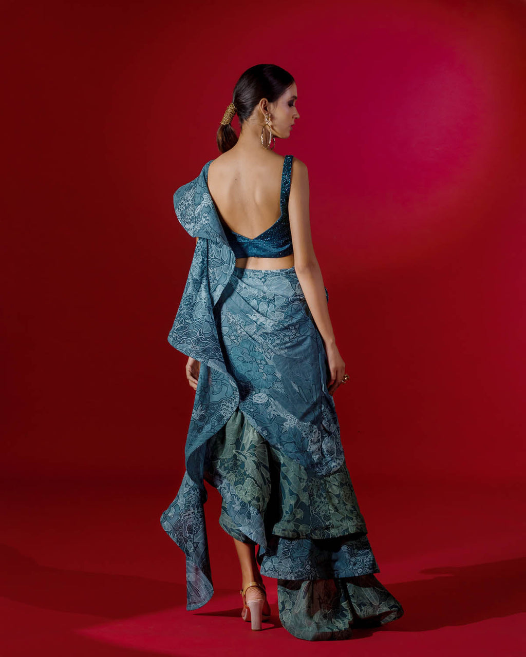 Teal Forest Skirt Set