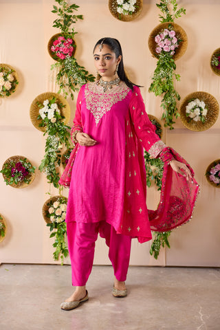 Khushnama Color Block Kurta Set