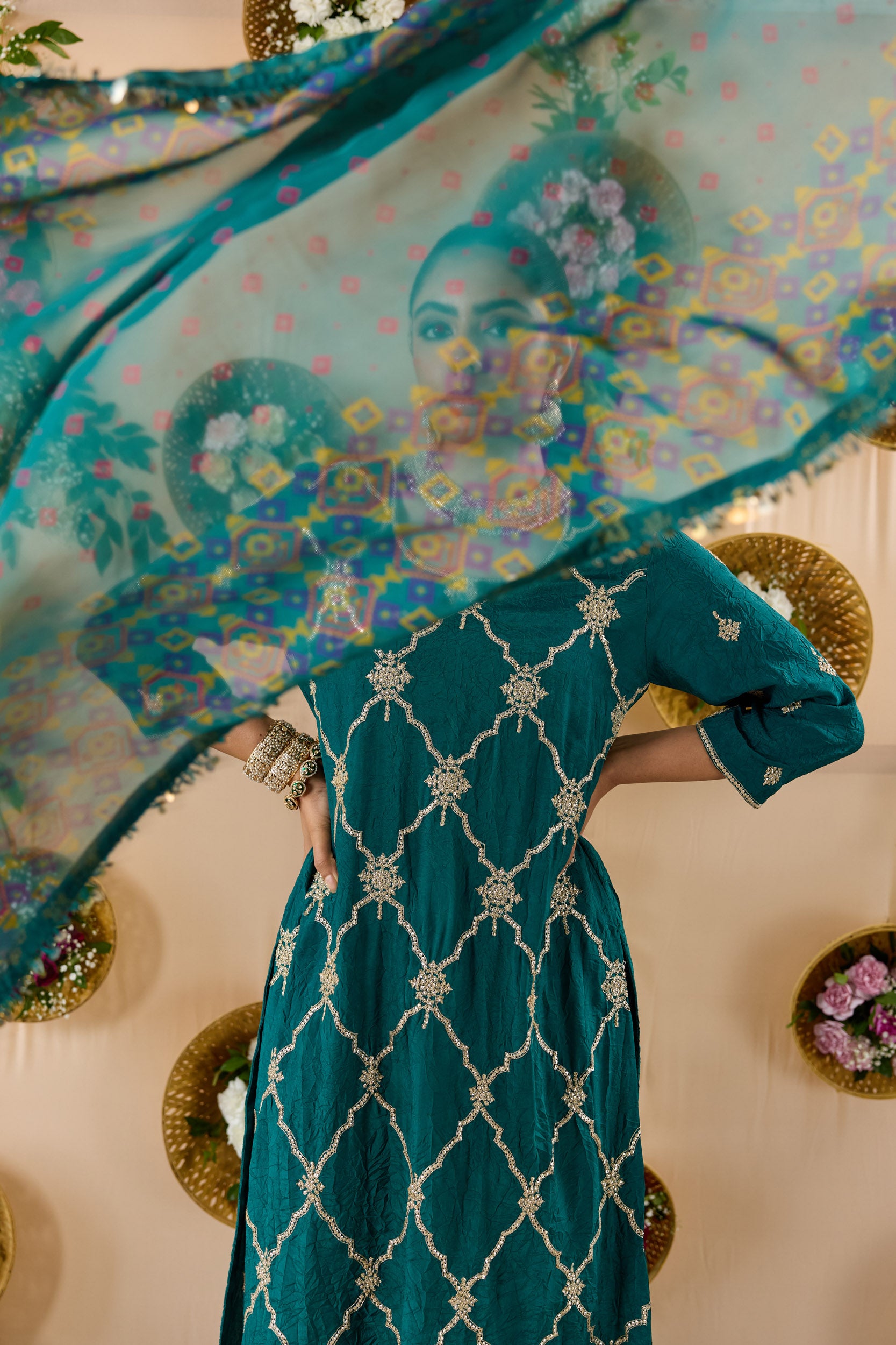 Jali Trellis Kurta Set