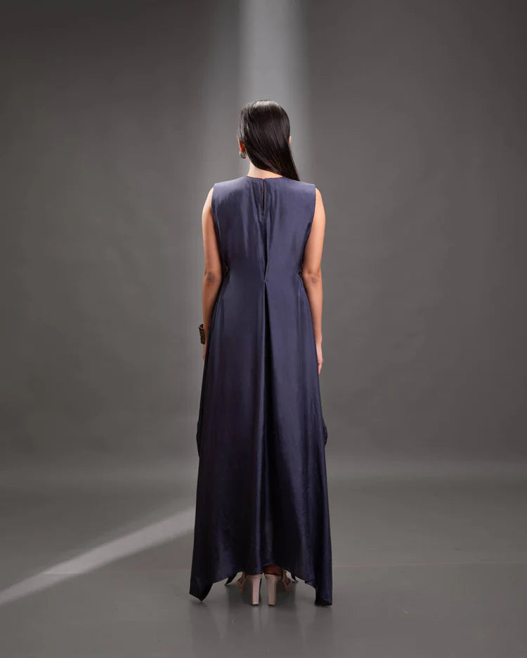 Noir Flame Graphite Gown