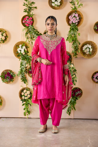 Khushnama Color Block Kurta Set