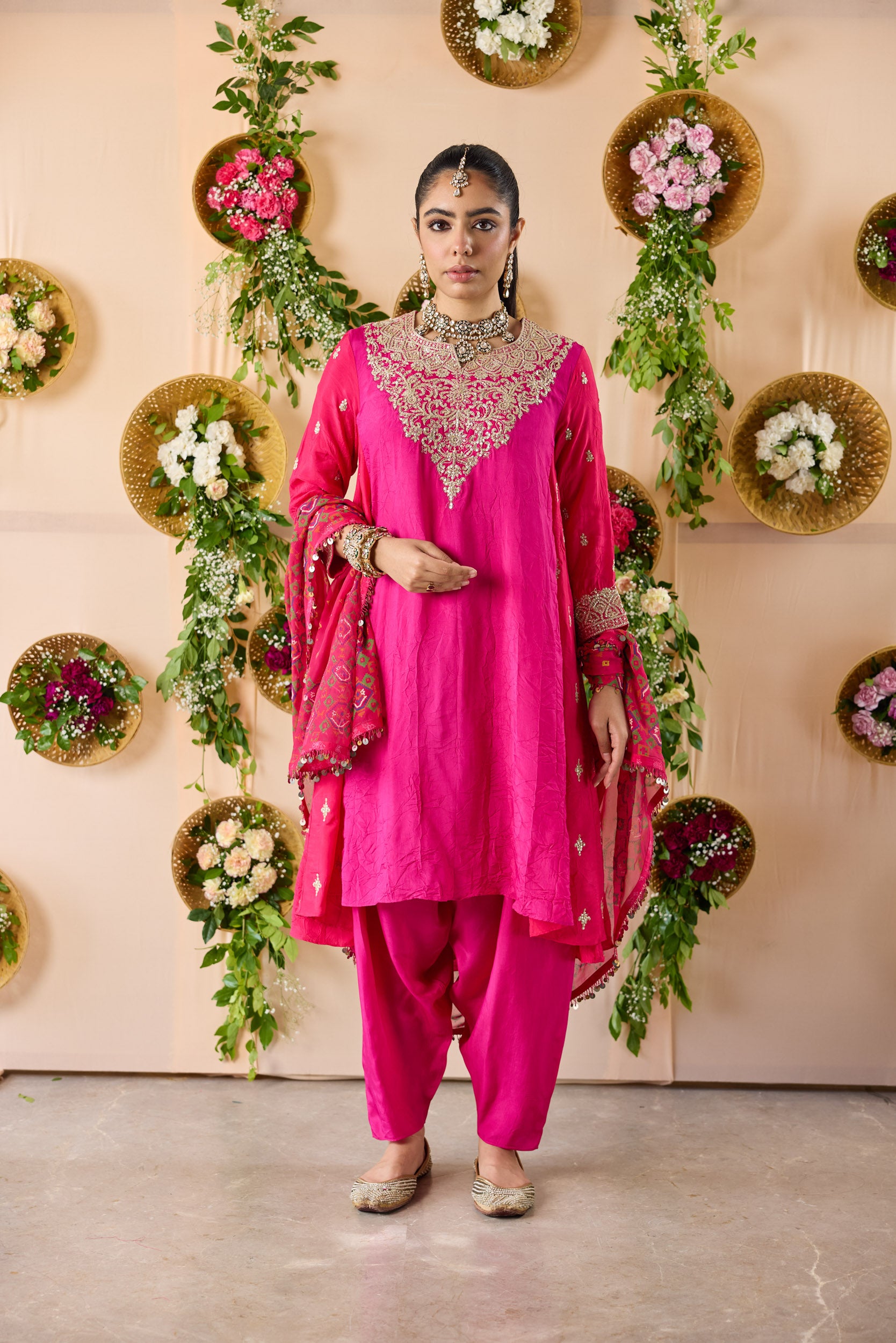 Khushnama Color Block Kurta Set