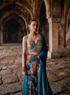 Chinar Printed Mirror Work Garara Set