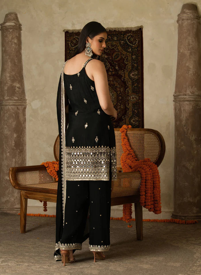 Charita Mirror Work Suit Set