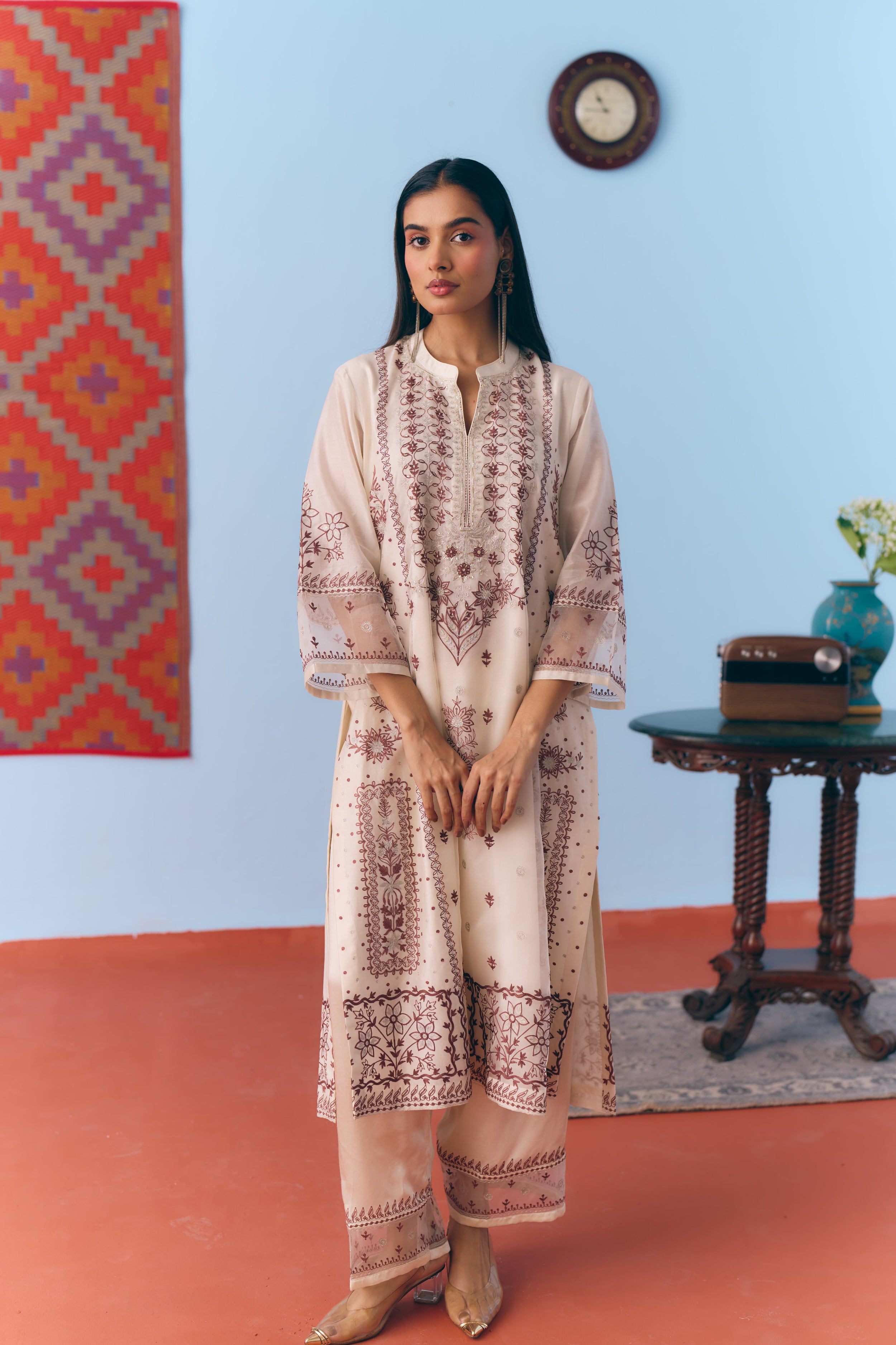 Ruaan Chanderi Kurta Set Secondary image