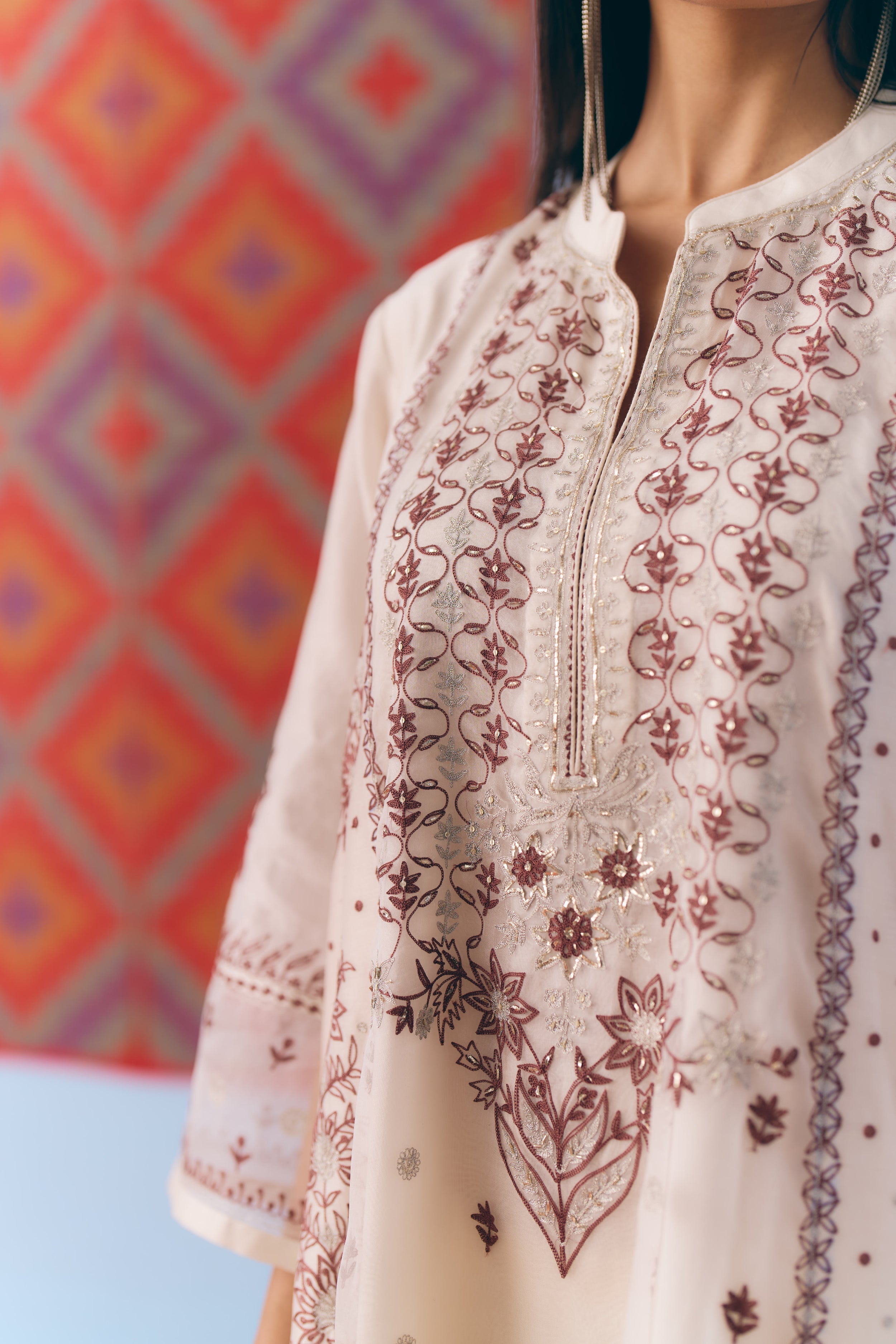 Ruaan Chanderi Kurta Set