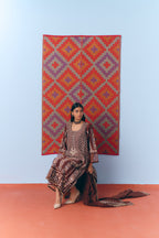 Umber Chanderi Kurta Set
