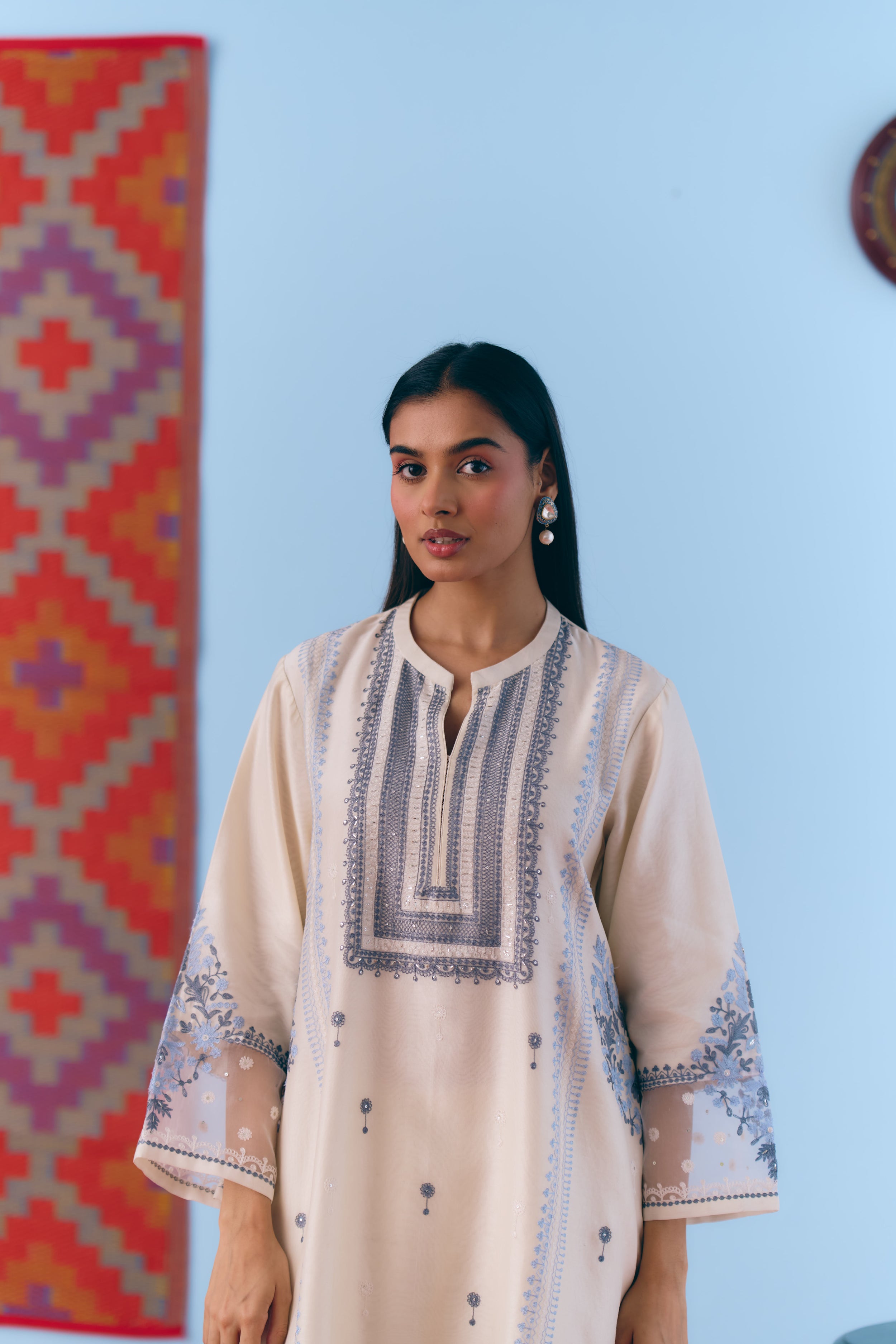 Shaam Chanderi Kurta Set