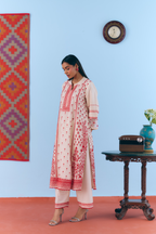 Laal Phulkari Kurta Set