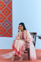 Laal Phulkari Kurta Set