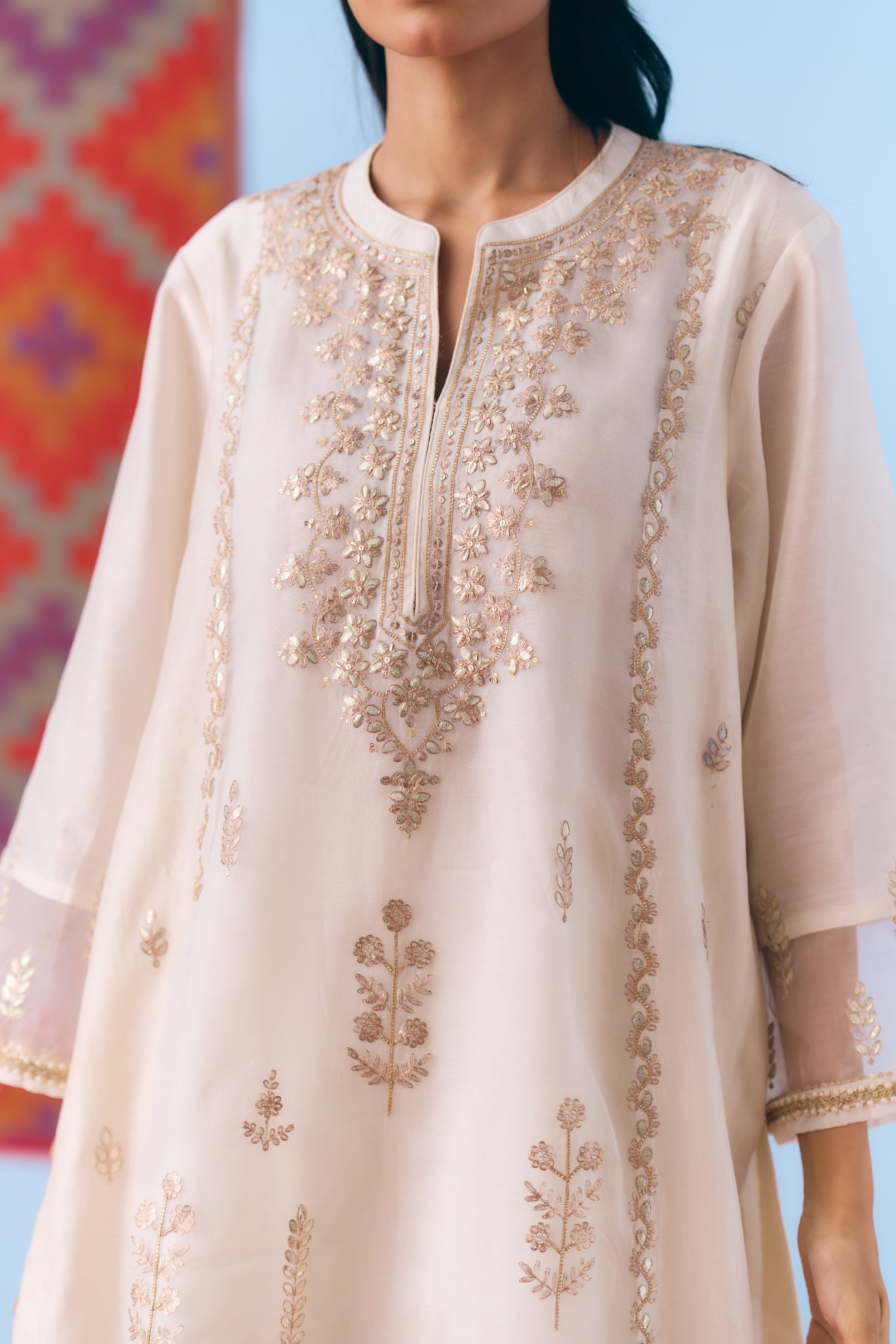 Kiran Chanderi Kurta Set