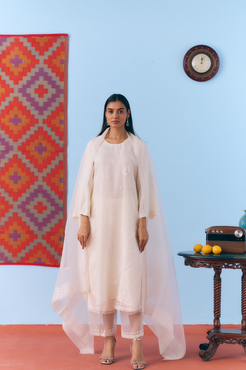 Dhawala Organza Kurta Set