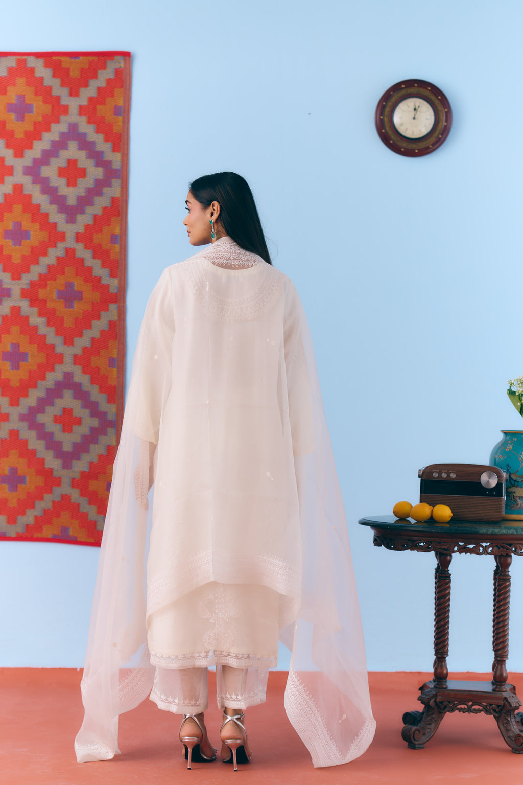 Dhawala Organza Kurta Set