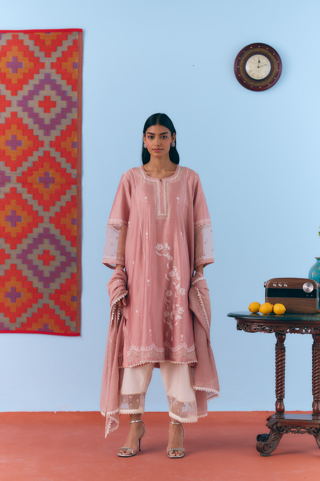 Champa Chanderi Kurta Set