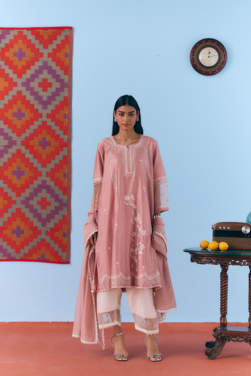Champa Chanderi Kurta Set