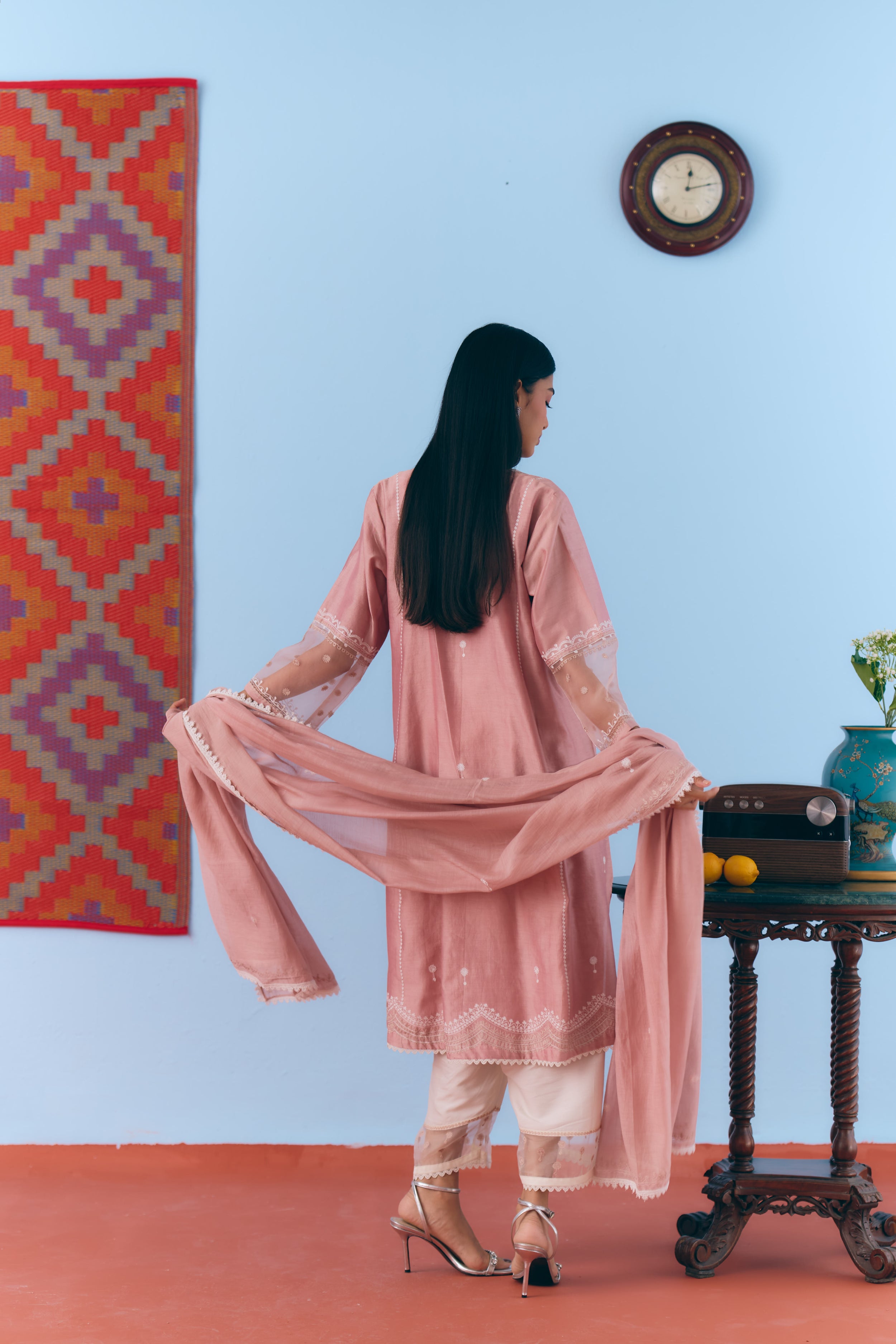 Champa Chanderi Kurta Set