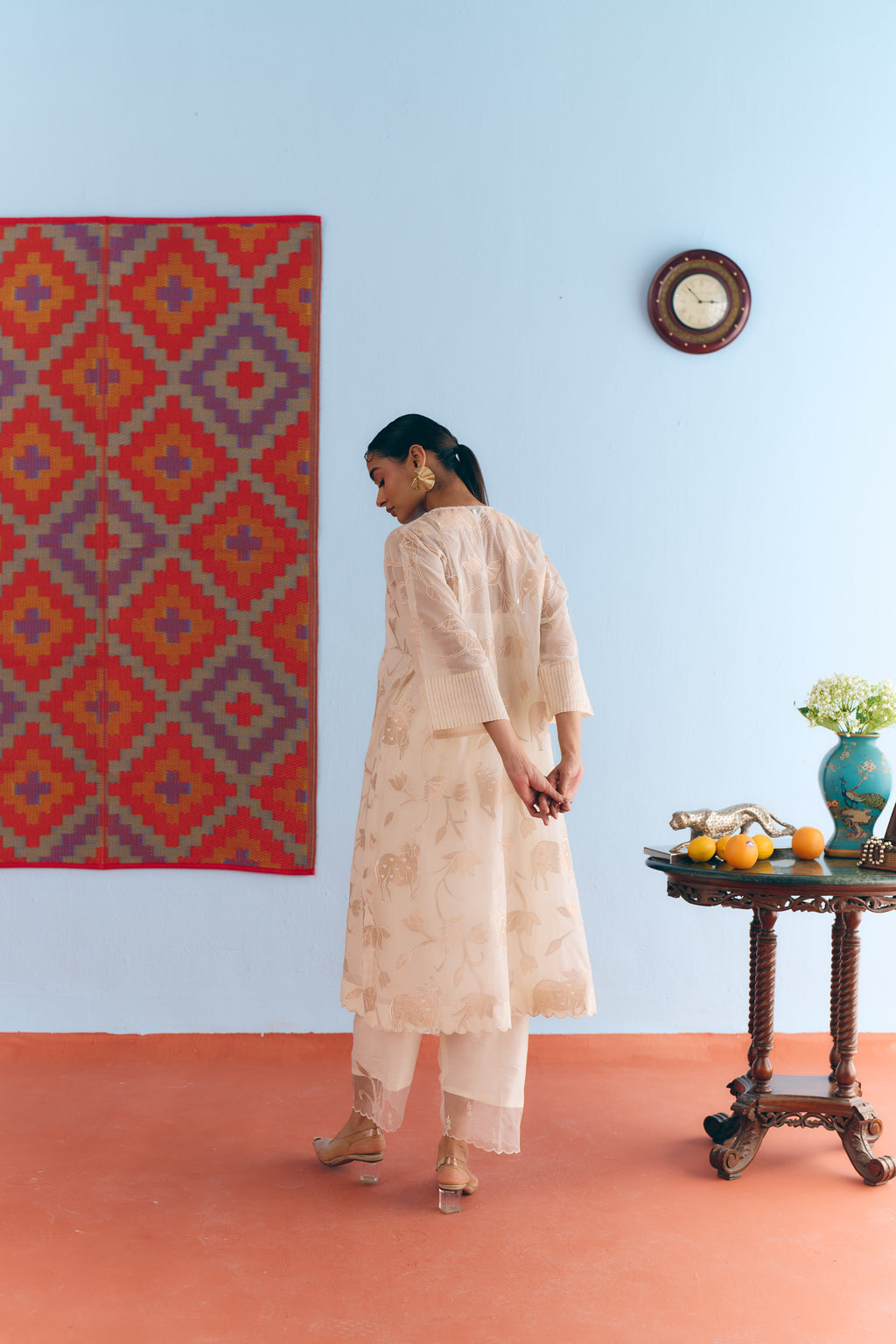 Shikargah Chanderi Kurta Set