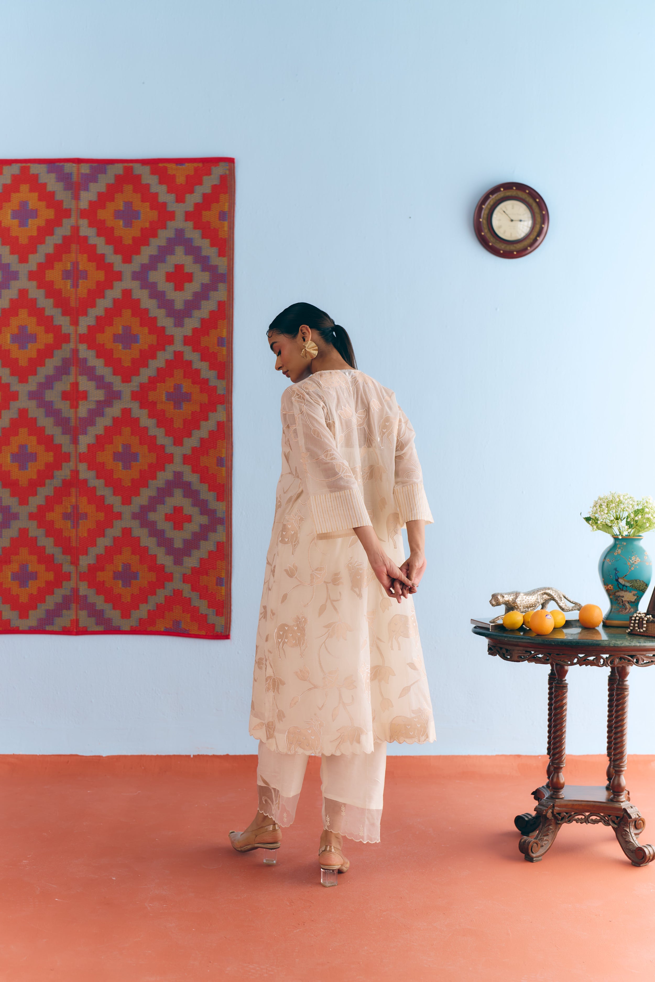 Shikargah Chanderi Kurta Set