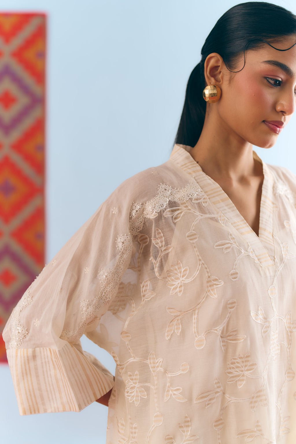 Baagh Chanderi Kurta Set