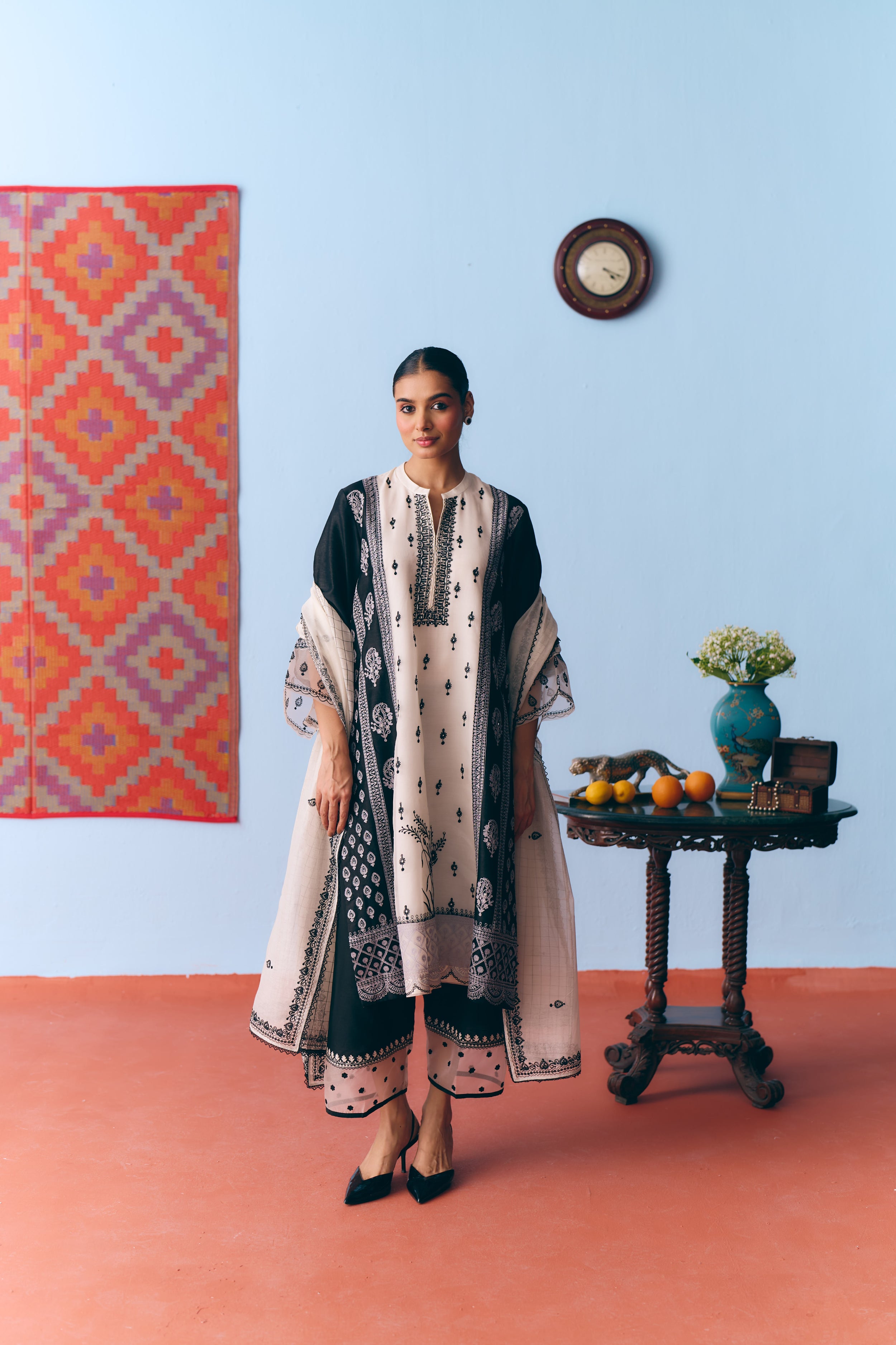 Tazaad Chanderi Kurta Set