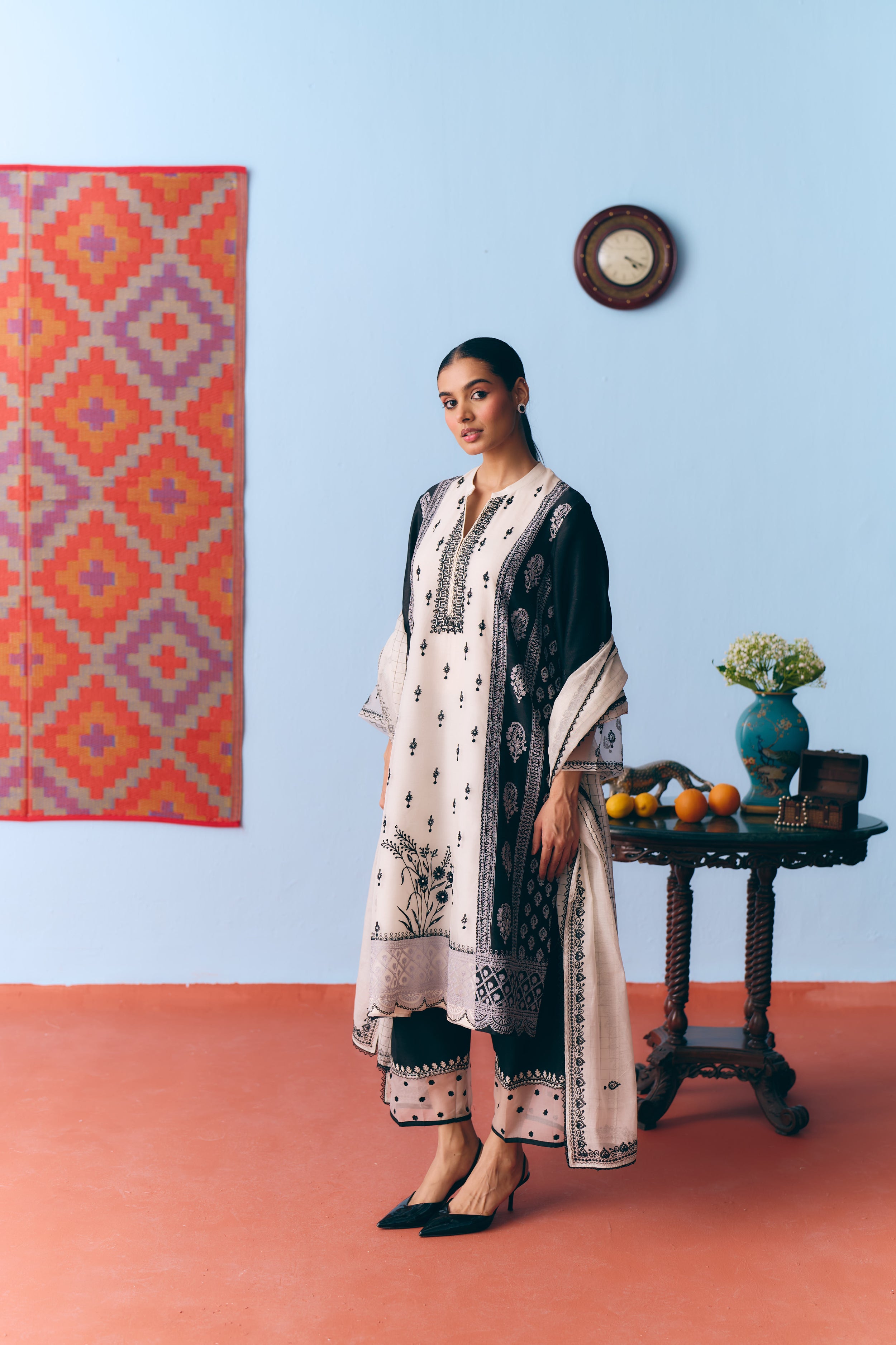 Tazaad Chanderi Kurta Set