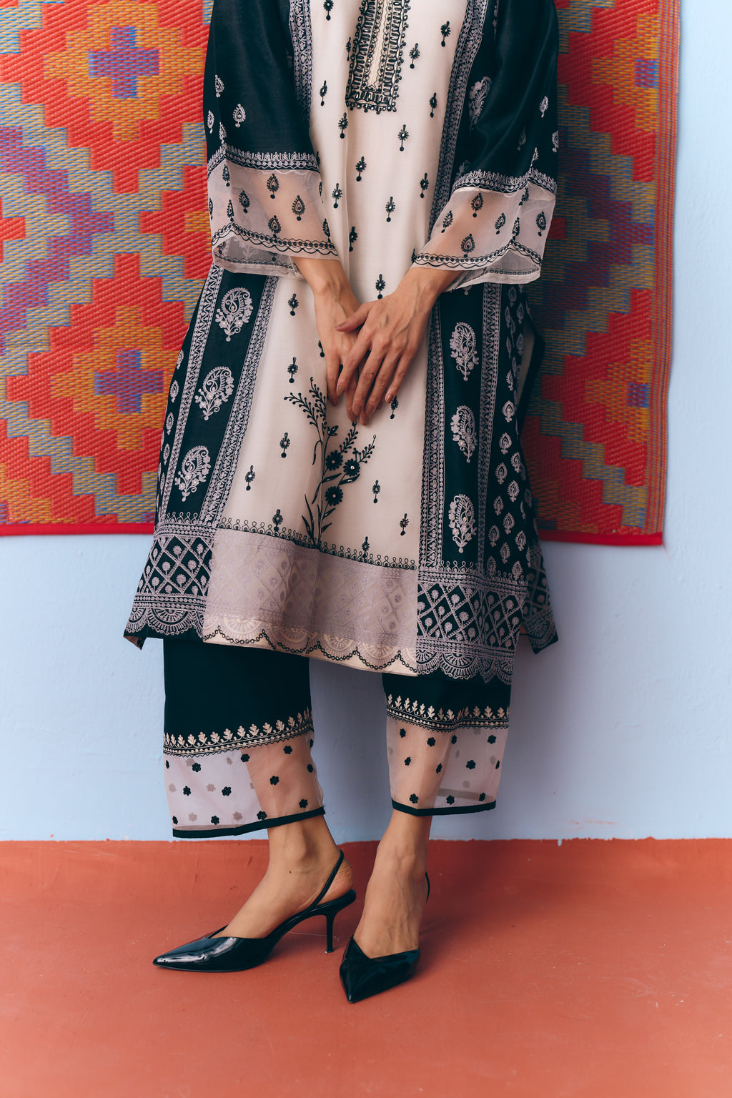 Tazaad Chanderi Kurta Set