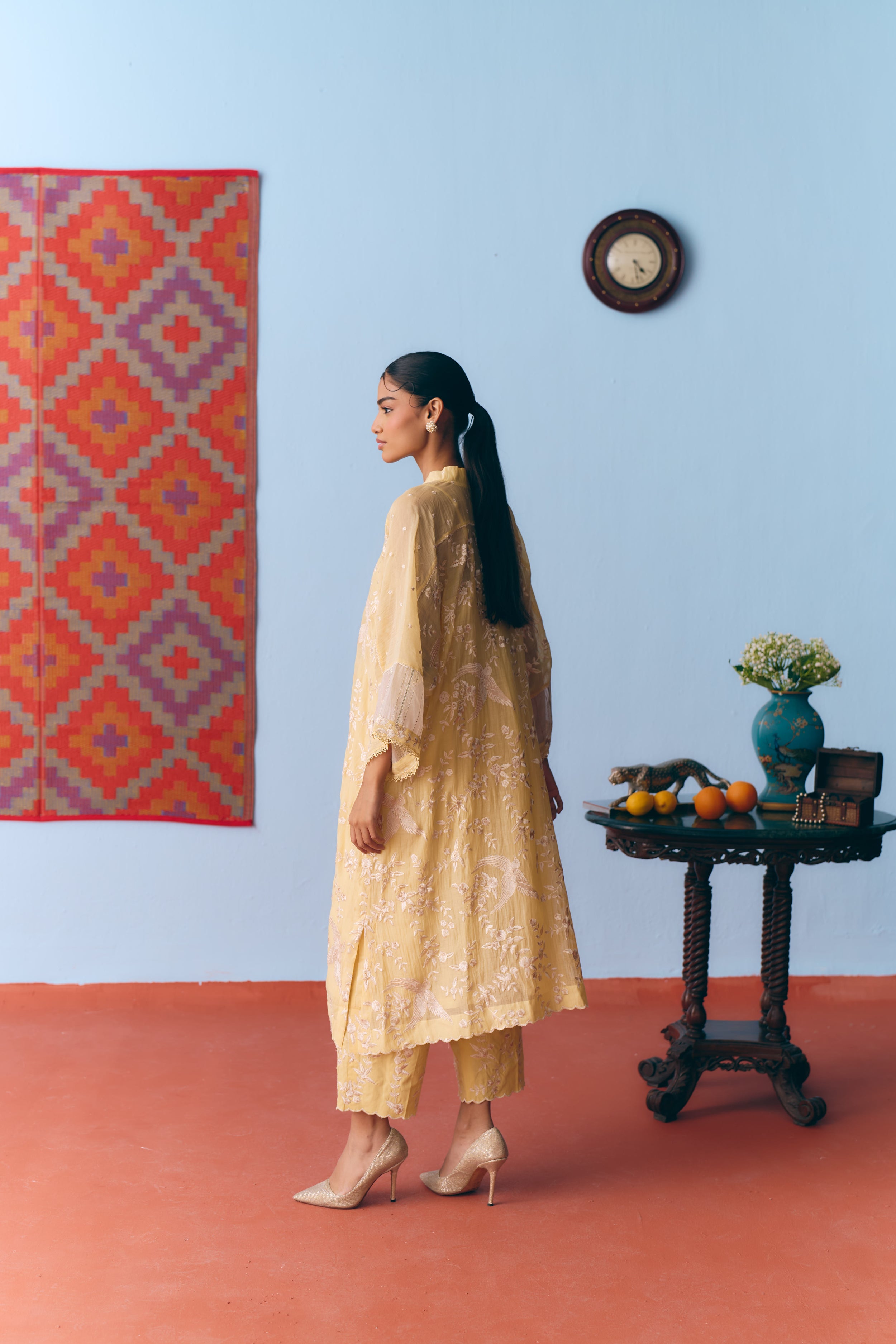 Dhoop Chanderi Kurta Set Secondary image